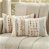 Ystyle Chenille Federe Cuscini Divano 30x50 2 Pezzi, Federa Cuscino Decorativa a Strisce con Texture Trapuntata Soffice, Boho Copricuscino Divano per Divano Soggiorno Camera, Beige