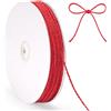 G2PLUS 100m Spago Rosso,2mm Corda in Cotone Macramè,Cordoncino Natalizio | Cordoncino Natalizio,Filo per Cucina,Arrosti,Fai da Te Confezioni Regalo e Decorazioni Creative