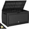 CASARIA® Baule da Giardino 310L Box Portacuscini 119x48x60cm 4 Rotelle Multibox 3 Maniglie Contenitore Richiudibile