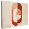 MuchoWow© Quadri Moderni Camera Da Letto Foto Quadro Con Cornice | 80x60 cm - Decorazioni Parete Soggiorno Stampa Su Tela Moderna Casa Salotto Poster Illustrazione - Forme - Rosso - Astratto