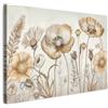 MuchoWow© Quadro Su Tela Grandi Dimensioni Quadri Moderni Soggiorno Stampa | 60x40 cm - Di Foto Decorazione Camera Letto Da Parete Con Cornice Dipinti Fiori - Beige - Natura - Illustrazione