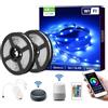 Lepro LE Striscia LED RGB 10M, 16 Milioni Colori, Controllo da App Intelligente e Telecomando, Compatibile con Alexa/Google Home, Smart Strisce LED per TV, Bar, Feste [2 Rotoli da 5M, 2.4GHz WiFi]
