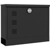 HOMCOM Cassetta Postale da Esterno 2 Chiavi Sicurezza 36.5x11.5x29cm Nera | in Metallo, Cassetta delle Lettere, 3 Finestre, Foro di Drenaggio