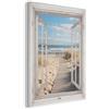 MuchoWow© Creazione Parete Feltro Moderno Soggiorno Stanza Letto Quadro | 70x100 cm - Cornice Salotto Finestra - Mare - Costa - Natura - Vista - Spiaggia