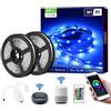 Lepro LE 10M 36W Striscia LED Intelligente WiFi, 16 Milioni Colori RGB, Nastri LED, Luci di Striscia Controllo da Voce, APP e Telecomando, Smart Strisce LED Compatibile con Alexa/Google Home, (2x 5M)