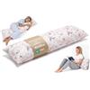Totsy Baby Cuscino per dormire sul fianco 40x145 cm cuscino lungo ergonomico Cotone | imbottitura morbida che mantiene la forma traspirante delicata sulla pelle e silenziosa sfoderabile - Rosa selvatica