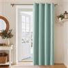 PONY DANCE Tenda Oscurante Termica Isolante Freddo e Caldo Porta | per Salotto, Camera da Letto, Antifreddo, con Anelli, Blackout, Privacy, 1 Pezzo L 132 x A 210 CM, Verde Chiaro