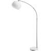 Monzana Lampada da Terra Altezza Regolabile 190-210 cm | a Piantana, Base in Marmo, in Acciaio Inox, ad Arco, Orientabile, Salotto Soggiorno, Ufficio, Paralume in Plastica Ø30cm