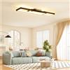 HOMCOM Lampada LED da Soffitto Dimmerabile con Telecomando 70x30 cm Nero | Interruttore, Temperatura del Colore 3000-6000K, Plafoniera da Soffitto di Design, per Soggiorno e Salotto