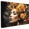 MuchoWow© Quadri Camera Da Letto Stampe Da Parete Quadro Su Tela Moderni | 120x80 cm - Decorazioni Murali Soggiorno Foto Quadretti Ingresso Casa Muro Donna - Ritratto - Fiori - Vivace