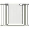 PawHut Cancelletto per Cani Regolabile 75-103x76 cm in Acciaio, Grigio | Cancello di Sicurezza, Chiusura Automatica, in Acciaio e ABS, Per Cani e Gatti