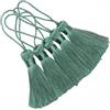 Makhry 20 Pezzi 10.9cm Mini Nappe Fatte a Mano per Artigianato DIY-Verde Pavone | Nappe Decorative con Anello da 5cm e Nodo Cinese per Orecchini, Segnalibri, Creazione Gioielli e Accessori Craft