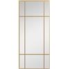 HOMCOM Specchio Moderno Stile Finestra Specchio da Parete 110x50cm Oro | Specchiera, Camera, Soggiorno, Montaggio Verticale e Orizzontale