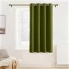PONY DANCE Tenda Oscurante Termica da Interno per Bambini Cameretta | per Camera da Letto Moderna, Antifreddo, Blackout, Porta Salotto, con Anelli, Privacy, 1 Pezzo L 140 x A 180 CM, Oliva Verde