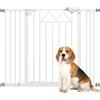 PawHut Cancellino per Cani con 4 Viti Regolabili, 74-100x76cm, Bianco | Nastro Adesivo, Cancello per Cani, Cancelletto per Cani, Metallo e Plastica