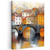 MuchoWow© Stampe Su Tela Quadro Soggiorno Quadri Camera Da Letto Moderni | 50x70 cm - Accessori Salotto Poster Da Parete Con Cornice Decorazione MuroFossato - Arte - Architettura - Marrone