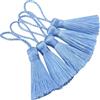 Makhry 20 Pezzi 10.9cm Mini Nappe Fatte a Mano per Artigianato DIY-Azzurro Cielo | Nappe Decorative con Anello da 5cm e Nodo Cinese per Orecchini, Segnalibri, Creazione Gioielli e Accessori Craft