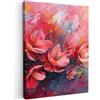 MuchoWow© Quadri Camera Da Letto Stampe Da Parete Quadro Su Tela Moderni | 50x70 cm - Decorazioni Murali Soggiorno Foto Quadretti Ingresso CasaFiori - Rosa - Acquerello - Natura - Arte