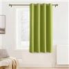 PONY DANCE Tende Oscuranti Termiche Camera da Letto per Interni con Anelli | per Soggiorno Moderna, Porta, per Camera da Letto, Blackout, Privacy, Blackout, 1 Pezzo L 140 x A 180 CM, Verde