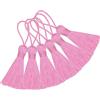 Makhry 20 Pezzi 10.9cm Mini Nappe Fatte a Mano per Artigianato DIY-Rosa | Nappe Decorative con Anello da 5cm e Nodo Cinese per Orecchini, Segnalibri, Creazione Gioielli e Accessori Craft
