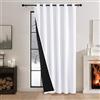 PONY DANCE Larga Tenda Termica Isolante Freddo e Caldo L200 x A210 cm | 1 Pezzo, Bianco Puro, 100% Oscurante, Doppio Strato, Antifreddo, Pesante, Spesso, per Camera da Letto, Pannelli Divisori