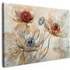 MuchoWow© Quadri Con Cornice Decorazione Quadri Per Camera Da Letto | 120x80 cm - Quadretti Da Parete Moderni Quadro Moderno Soggiorno Grande Foto Su Tela Fiori - Beige - Moderno - Illustrazione