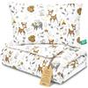 Totsy Baby Piumino lettino senza federa Set 80X80 cm cotone - coperta neonato con cuscino per culla e letto bambino - piumone trapunta Oeko Tex leggero caldo traspirante Orsi di peluche