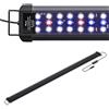 Pawfly Luce da acquario per vasche da 121 a 137 cm, 33 W lampada per acquario, spettro completo, lampada LED estensibile con timer, modalità giorno/notte e luminosità regolabile per acqua dolce