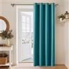 PONY DANCE Tende Oscuranti Termiche Isolanti per Camera da Letto Moderne | per Soggiorno, Blackout, Porta, Antifreddo, con Anelli, Privacy, Blackout, Anti-UV, 1 Pezzo L 132 x A 210 CM, Blu Pavone