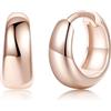 Silvora 8-14mm Orecchini Donna Cerchio Piccoli Argento Nero Oro Rosa | orecchini aghi argento 925, antiallergico, design minimalista, comodo e facile da abbinare, valorizza i lineamenti del viso