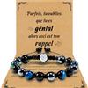 VGWON Bracciale Uomo, Idee Regalo Uomo, Bracciale Ematite Pietra Naturale | Braccialetti Uomo, Bracciale Occhio Di Tigre, Regalo San Valentino Per Lui, Idee Regalo Uomo Compleanno E Anniversario