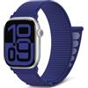 AMSKY Nylon Sport Loop Compatibile con Cinturino Apple Watch | Serie 12 11 10 9 8 7 6 5 4, SE Ultra 4 3 2 1, Morbido per iWatch Se 44 mm 46mm 40mm 42mm 41mm 45mm 49mm 38mm, Blu
