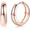 Silvora 8-14mm Orecchini Donna Cerchio Piccoli Argento Nero Oro Rosa | orecchini aghi argento 925, antiallergico, design minimalista, comodo e facile da abbinare, valorizza i lineamenti del viso