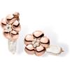 Purelei Flower Pearly Orecchini da donna, in acciaio inox, con perla Keshi, design floreale, eleganti orecchini di perle con perla libera