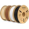 ELEGOO PLA+ Filamento Stampante 3D 1.75mm Nero/Bianco/Marrone/Beige 4KG | PLA Plus, Precisione Dimensionale ±0,02mm, Bobina da 1kg, Compatibile con la Maggior Parte delle Stampanti 3D