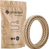 smartect Cavo Elettrico Tessile intrecciato (2 x 0.75mm²) Juta, 3 Metri | Filo Elettrico Bipolare, Vintage, Cavo Elettrico Rivestito in Tessuto per Fai da Te