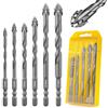 Flintronic Punte per Piastrelle, 6 Pezzi Set di Esagonale Set Punte Trapano, Punte-Trapano Ø4-12mm per Forare Piastrelle, Vetro, Ceramica, Porcellana, Legno, Specchi e Muratura