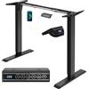 WOLTU Telaio Scrivania Regolabile in Altezza, Telaio da Scrivania in Piedi | Supporto Elettrico da Tavolo, Standing Desk con 4 Funzioni Memoria, Anti-collisione, 72-120 cm, Nero