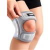 CAMBIVO Tutore Ginocchio con Doppio Cuscinetto in Gel e Stabilizzatori Laterali | Ginocchiera Ortopedica Regolabile, Ginocchiera Rotulea con 4 Cinghie, Foro Rotuleo Aperto, per Sport e Uso Quotidiano