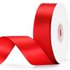 G2PLUS Nastro Raso Rosso,25mmx22m Nastro Regalo Doppia Faccia in Poliestere | Nastro Decorativo per Confezioni Regalo,Matrimoni,Natale,Feste,Bouquet,Fiocchi,Cucito e Fai da Te