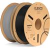 ELEGOO PLA+ Filamento Stampante 3D 1.75mm Nero e Grigio 2KG | PLA Plus per Stampante 3D, Precisione Dimensionale +/- 0.02mm, per La Maggior Parte delle Stampanti 3D