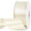 G2PLUS Nastro Raso Avorio,40mmx22m Nastro Regalo Doppia Faccia Poliestere | Nastro Decorativo per Confezioni Regalo,Matrimoni,Natale,Feste,Bouquet,Fiocchi,Cucito e Fai da Te