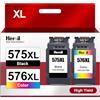 Heroil PG-575XL CL-576XL Sostituzione per Cartucce Canon 575 576 TR4755i | 575 576 XL PG575 CL576 per PIXMA TS3750i TS3550i TS3551i TR4700 TR4750i TR4755i TR4756i(Nero Colore,2-Pack)