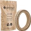 smartect Cavo Elettrico Tessile intrecciato (3 x 0.75mm²) Juta, 3 Metri | Filo Elettrico Tripolare, Vintage, Cavo Elettrico Rivestito in Tessuto per Fai da Te