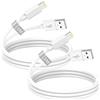 Poutek Cavo iPhone Originale A pple Certificato MFi, Cavo Lightning 1M 2Pezzi, Cavo Ricarica i Phone Cavetto Phone Carica Rapida Filo Caricatore per iPhone 14 13 12 11 Pro Max/Mini/XS/8/7/6 Plus/SE/iPad