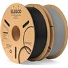ELEGOO PLA Filamento Stampante 3D 1.75mm Nero e Grigio 2KG | Precisione Dimensionale +/- 0.02mm, per La Maggior Parte delle Stampanti 3D