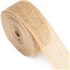 G2PLUS 10m Nastro Juta Naturale,3.8cm Vintage Nastro di Iuta,Rotolo di Juta | Nastri Iuta Naturale Craft Ribbon per Natale,Matrimonio Regalo Decorazione Bricolage Artigianato