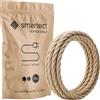 smartect Cavo Elettrico Tessile intrecciato (2 x 0.75mm²) Juta, 10 Metri | Filo Elettrico Bipolare, Vintage, Cavo Elettrico Rivestito in Tessuto per Fai da Te
