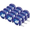 Aken Nastro per Etichette Aken 91221 Compatibile con Dymo Letratag Etichette | 12mm x 4m in Plastica, Compatibile con Dymo Letratag LT-100H LT-100T LT-110T XR 200B, Nero su Bianco