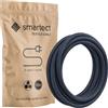 smartect Cavo Elettrico Tessile Tripolare (3 x 0.75mm²) Antracite, 50 Metri | Filo Elettrico Vintage, Cavo Elettrico Rivestito in Tessuto per Fai da Te